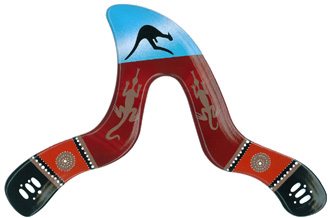 Boomerang Jaguar gaucher en bois Boomerang Jaguar gaucher en bois