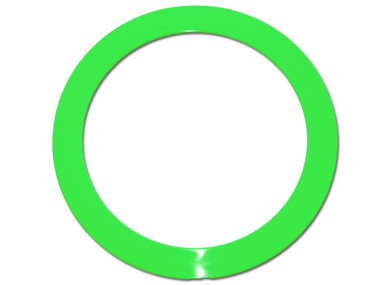 Anneaux à jongler standard vert fluo 32cm