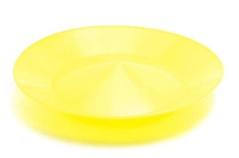 Assiette à tourner chinoise jaune Assiette à tourner chinoise jaune