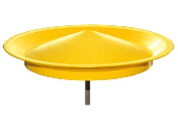Assiette � tourner couleur jaune