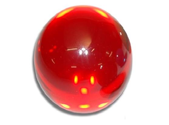 Balle Acrylique 76mm Pro rouge transparente