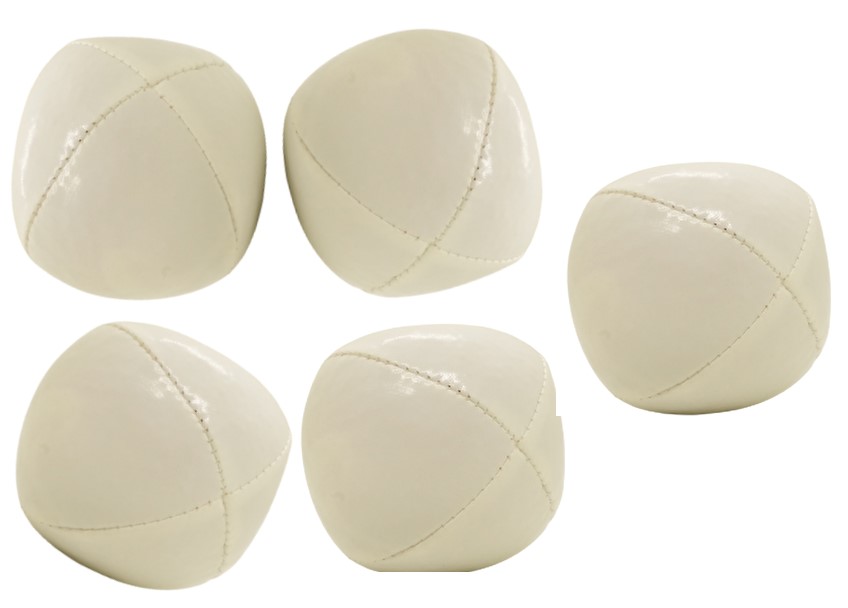 5x Balles souple standard 75mm. blanche