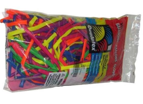 Balloon qualatex 260Q couleurs fluo m�lang�es