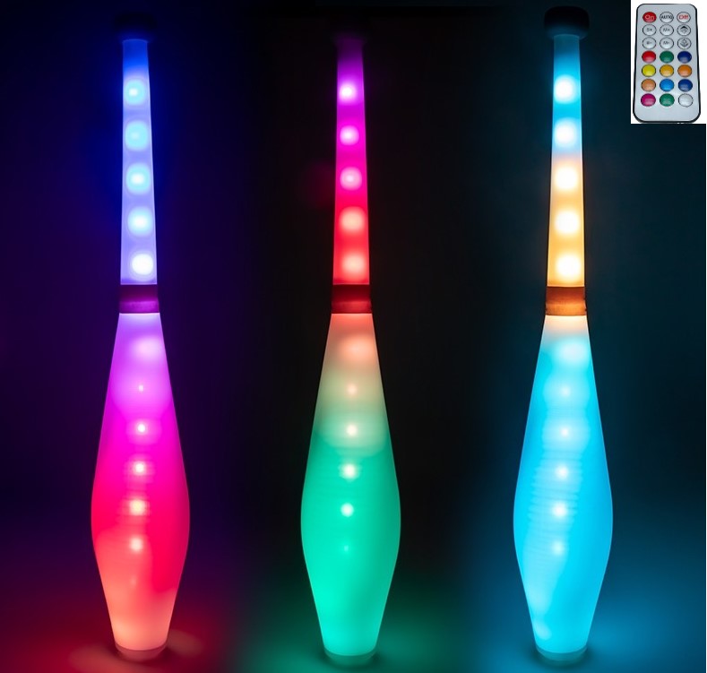 3x Rechargeable USB Multi-function LED Juggling Club