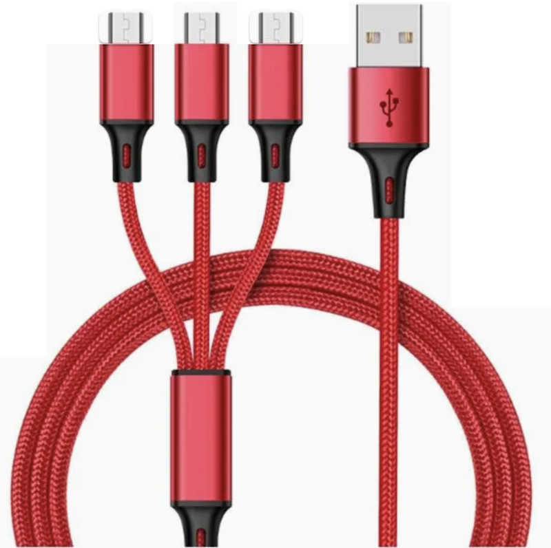 Câble Micro USB triple pour Diabolo, Balle et Bolas lumineuses Câble Micro USB triple pour Diabolo, Balle et Bolas lumineuses