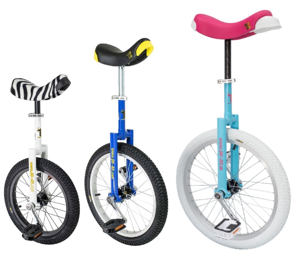 3x Unicycle QU-AX 1x40cm+1x45cm+1x50cm