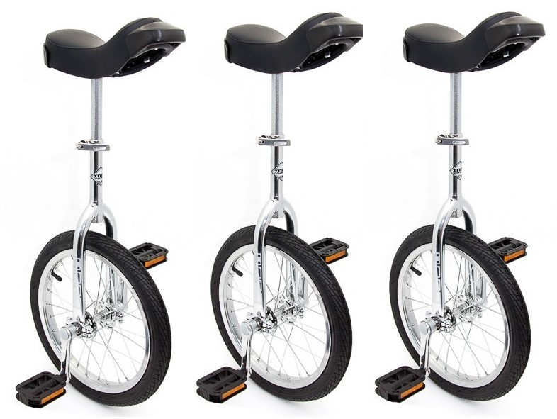 3x Unicycle Indy 40cm