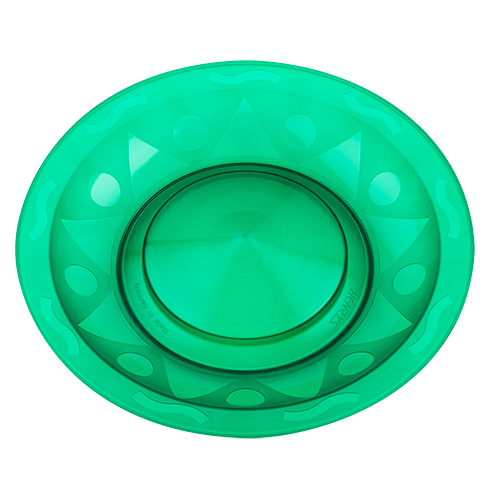 Spinning plate colour green