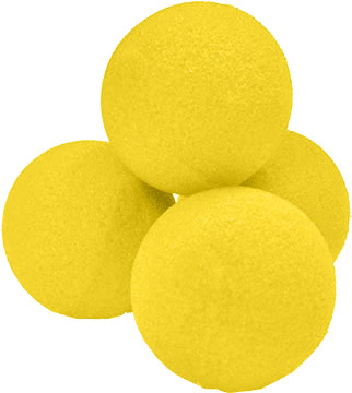 Balles éponge super soft - 1,5 inch - jaune