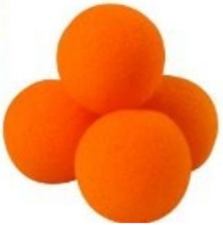 Balles éponge super soft - 1,5 inch - orange