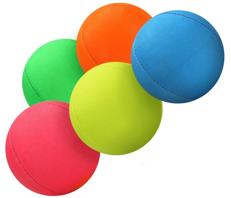 Balle souple fluo 65mm. 120gr.