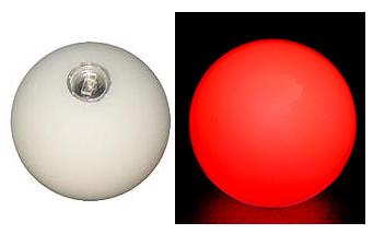 Luminous ball 70mm Red - Click Image to Close