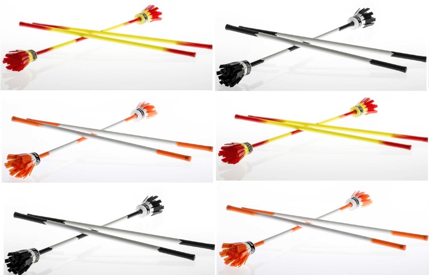 6x Devil Stick Power incl. handsticks - zum Schließen ins Bild klicken