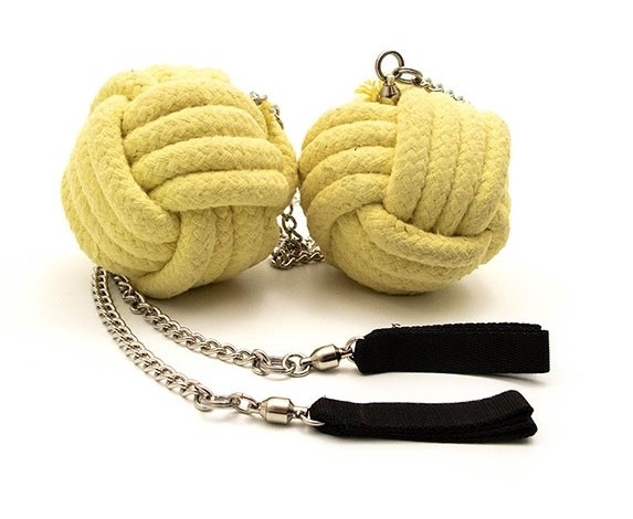 Poi Fire Monkey Fist 80mm (paar) - Click Image to Close