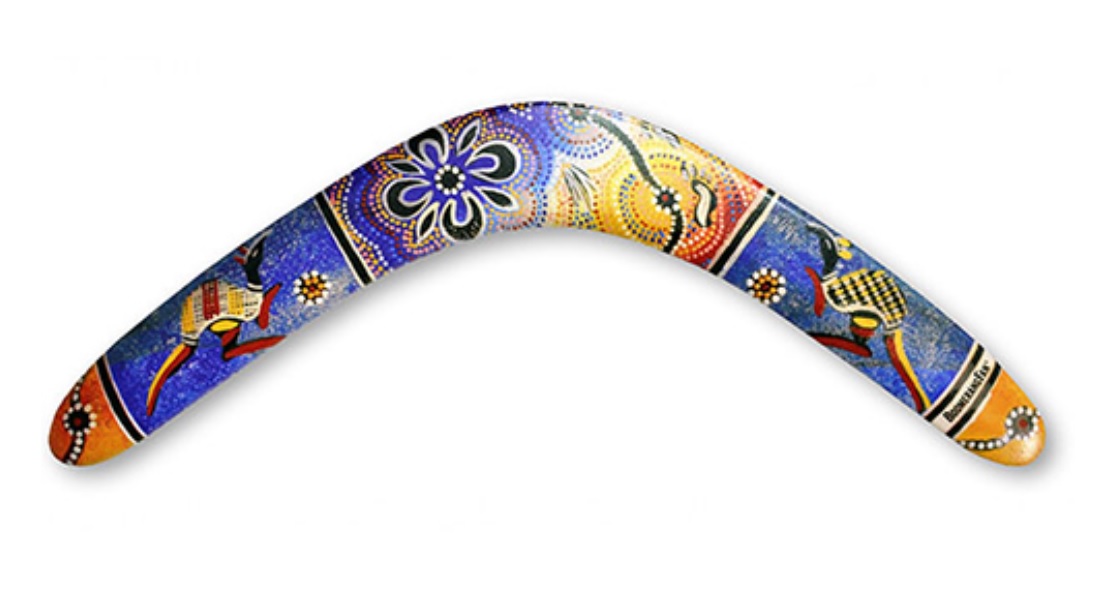 Boomerang Aboriginal rechtshänder