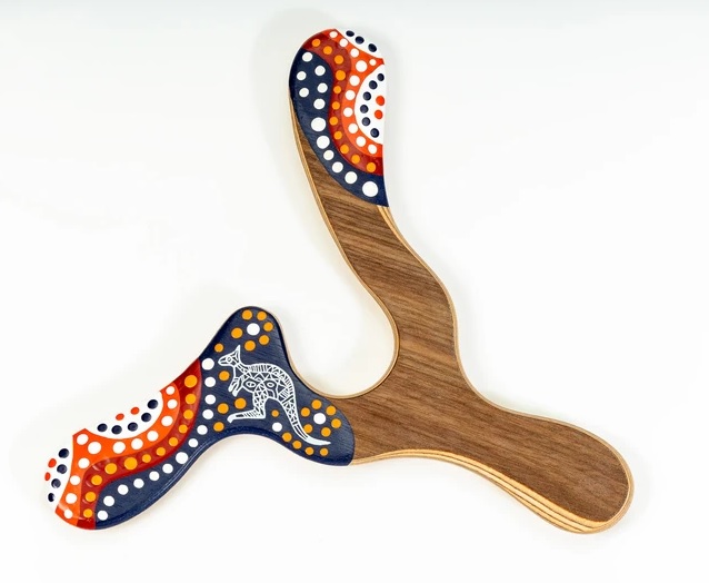 Boomerang Wallaby droitier en bois