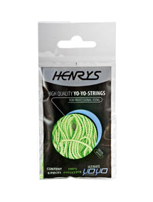 Set de 6 Ficelles pour yoyo 100% polyester vert
