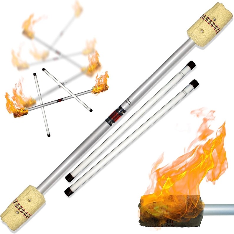 Bâton du diable Feu 70cm inclus baguettes