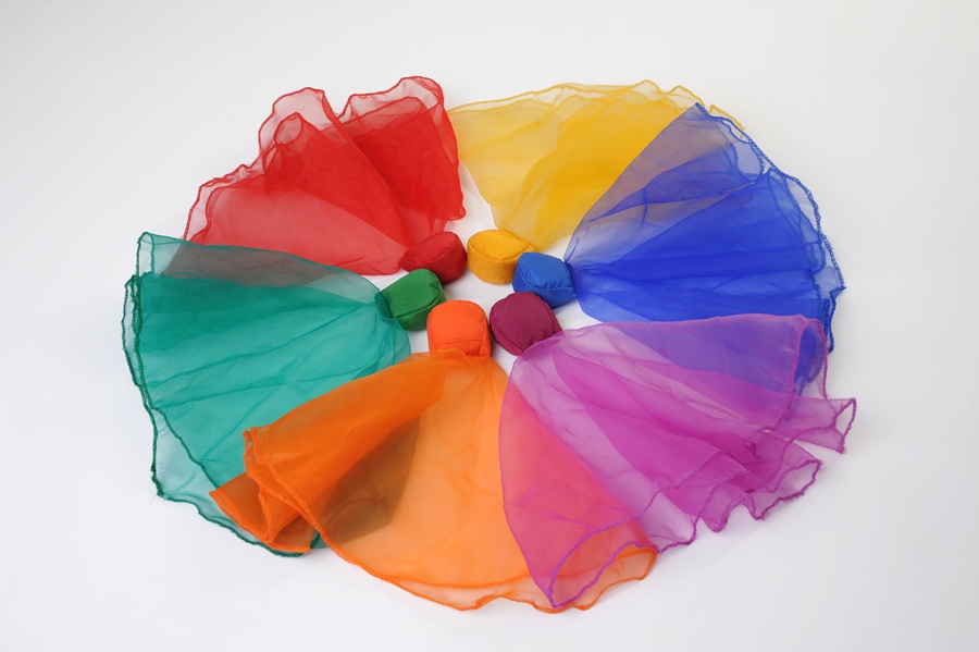 Silk juggling scarf special (6 piece) - Click Image to Close