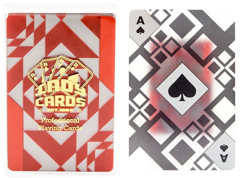 Card Poker Indy Plastic Modern Red