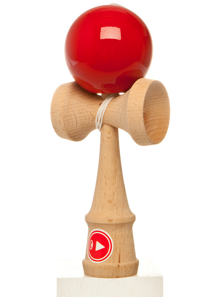 Kendama Play en bois 18,5cm rouge - Cliquez sur l'image pour la fermer