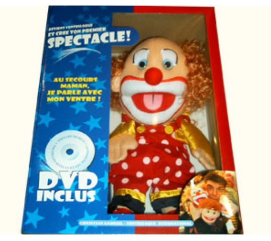 Marionnette de ventriloque clown