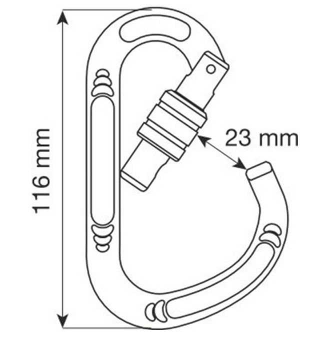Mousqueton Hms Lock noir