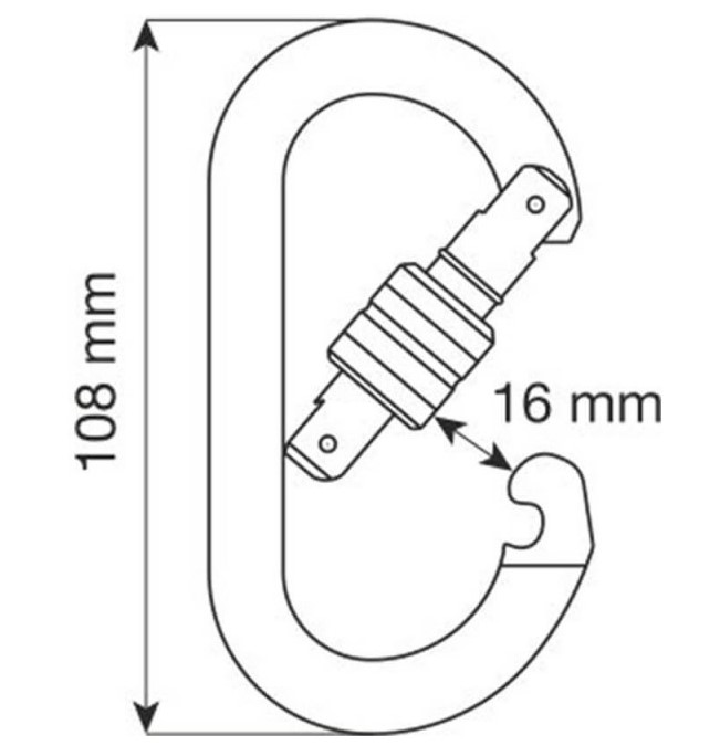 Mousqueton Oval standard Lock