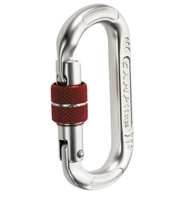 Karabiner Oval Compact Lock aluminium - zum Schließen ins Bild klicken