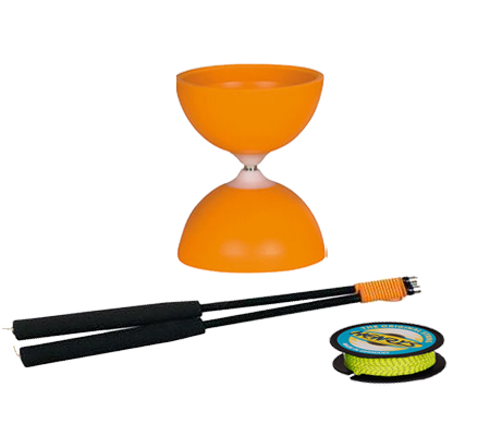 Diabolo Freizeitsport - x3 Balles de Jonglage Premium Soft - 4 Couleurs -  58mm Ø - Recouvertes en Cuir Synthétique imperméable - Set de Jonglage pour