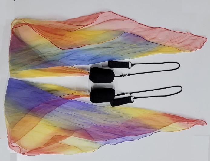 Paire de Bolas foulard multicolore