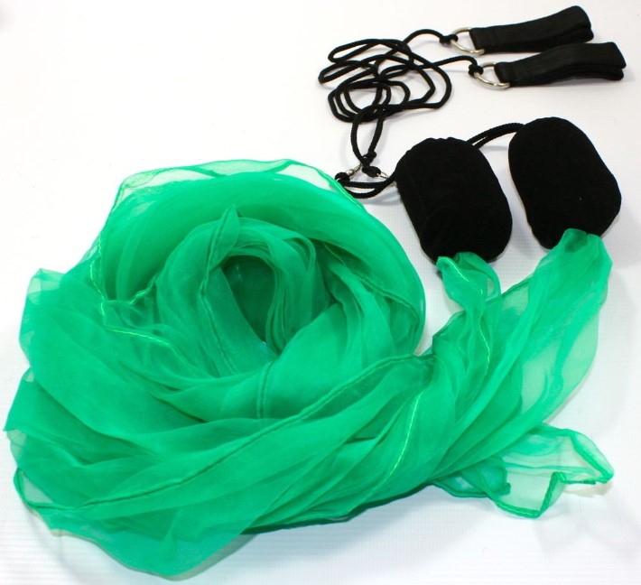 Paire de Bolas foulard vert