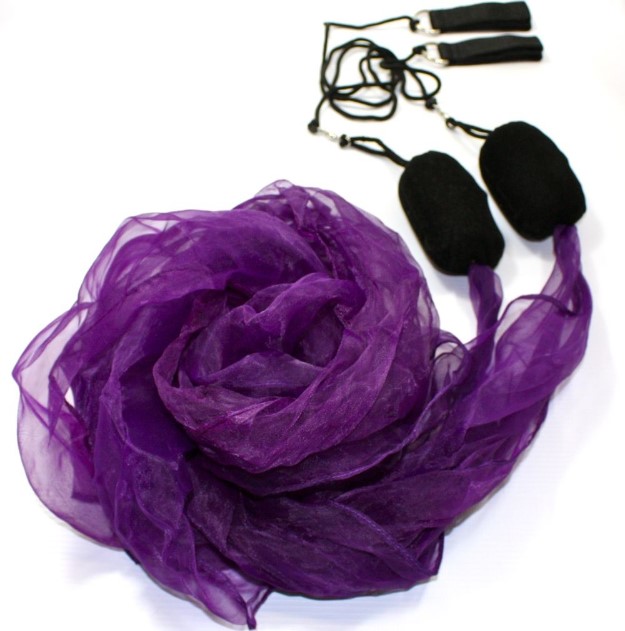 Paire de Bolas foulard violet