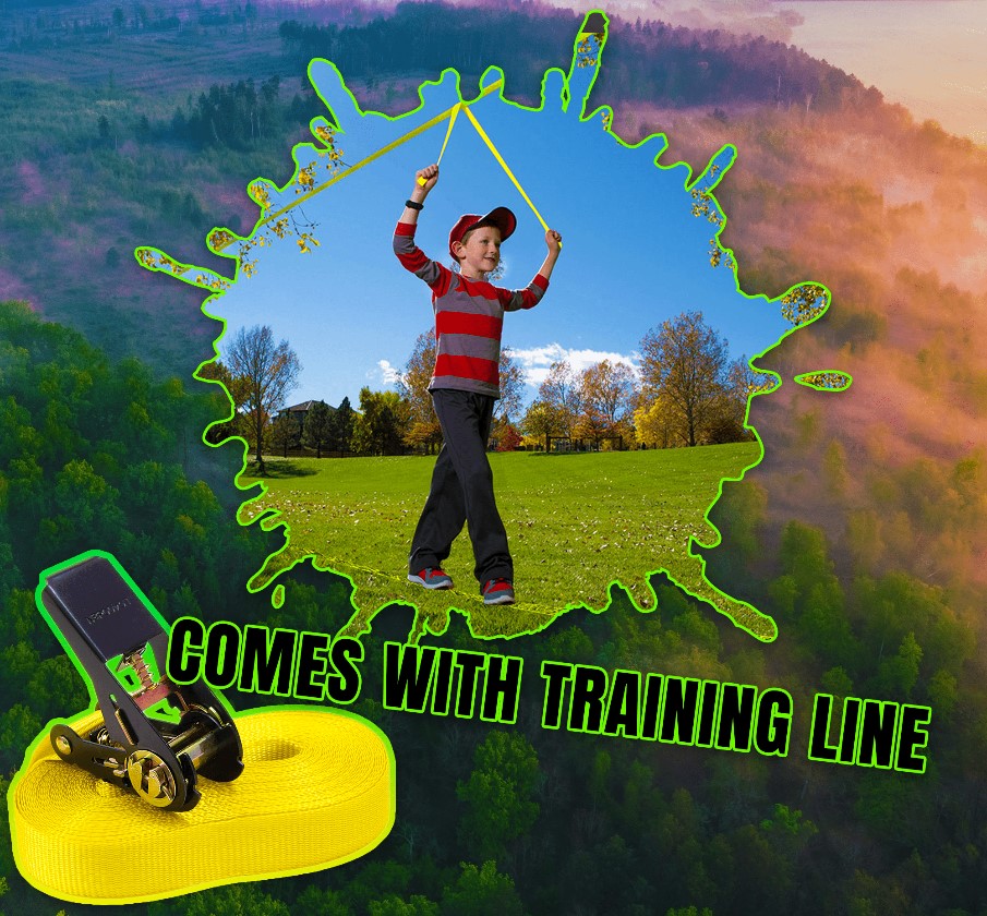 Orangutan Slackline 15m with training line - Click Image to Close