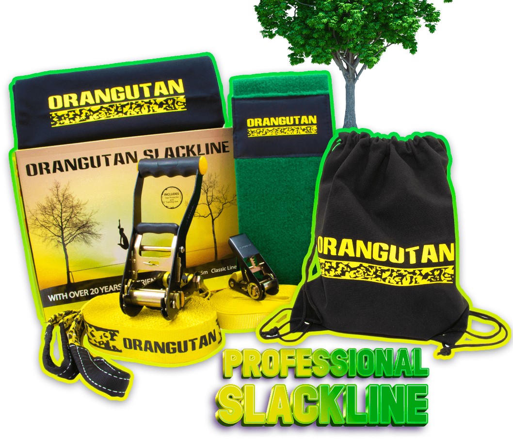 Orangutan Slackline 15m with training line